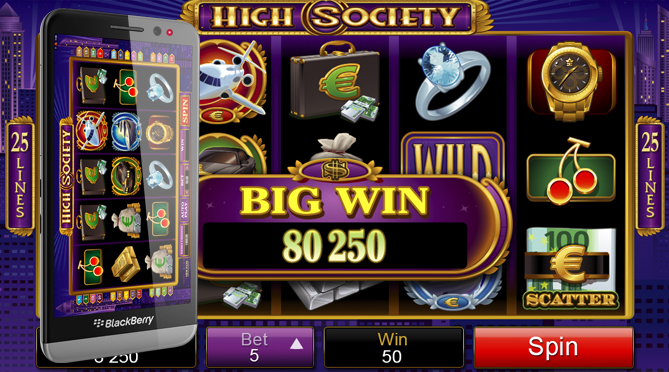 high society pokies blackberry